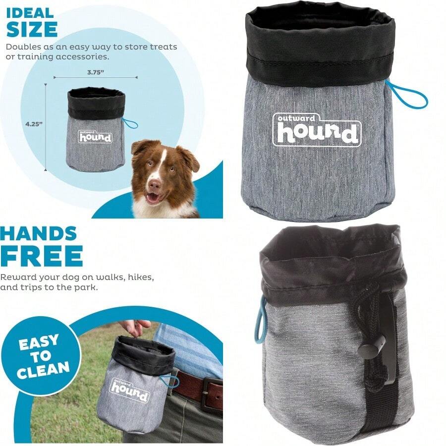 Pzw Almacenamiento Manos Libres Para Dulces Pelotas Y Accesorios De Adiestramiento De Outward Hound. L Azul9319 - 黑色 - 查看 1