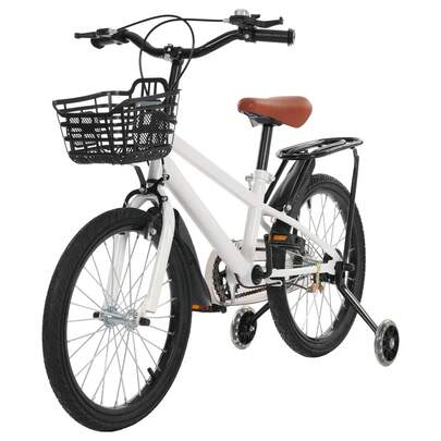 Kids Bike, 18in Children Bicycle, Training Wheel Bike, For 3.44-4.27ft In Height Boys And Girls
