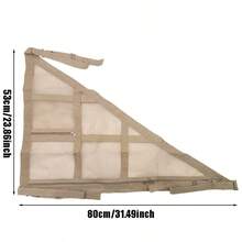 1pc Car Ceiling Cargo Net Triangle Roof Storage Pocket Mesh Luggage Organizer Double-Layer Ceiling Storage Solution For Camping Road Trips Vacations Auto Interior Accessories Organizer Holder - Apricot - View 3
