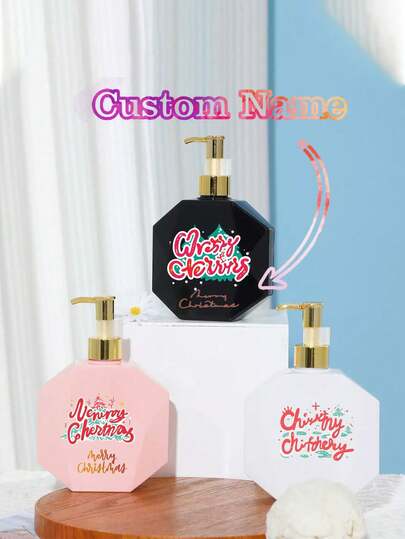 1 pezzo Bottiglia ricaricabile personalizzata, design personalizzato, testo, nome, per lozione, crema corpo, crema solare, dispenser da viaggio, regalo per damigella, compleanno, nonna, anniversario, San Valentino, Festa della Mamma, migliore amica, regalo per mamma, ragazza, lei, moglie