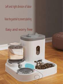 New Multifunctional Automatic Pet Feeder And Water Dispenser, Suitable For Dogs And Cats, Integrated Dog Bowl, Cat Bowl, Pet Bowl And Automatic Feeding Function. Even If You Are Away For About 9 Days, You Don't Have To Worry About Pet Food Or Water Shortage (The Actual Usage Time May Vary, But This Does Not Affect The Use Or Quality).