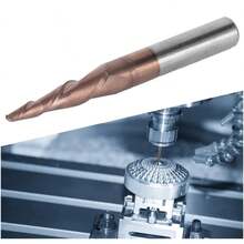 1 Pieza Fresa de Bola Cónica de Carburo de Tungsteno Importado de Alta Calidad para Fresado de Precisión con Radio de Punta 1.5mm y Diámetro de Corte 3.0mm, Ideal para Mecanizado de Acero Inoxidable, Hierro, Aluminio, Cobre, Madera, MDF y Acrílico, para Mecánicos, Profesionales y Aficionados al Bricolaje - Plateado - Ver 1