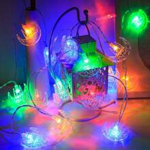 1PC LED Ramadan String Lights, 59.06/118.11in Ramadan Decorative Fairy Lights With Moon & Castle Designs, Battery-Powered, Festive Indoor Lighting For Eid Al-Fitr, Ramadhan Celebration - Moon Castle Battery Box String Lights - View 10