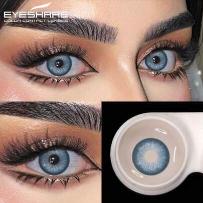  Eyeshare 1 Pair Color Contact Lenses For Eyes Natural Look Brown Lenses Gray Lenses Blue Eye Lenses Beautiful Pupils Green Contacts