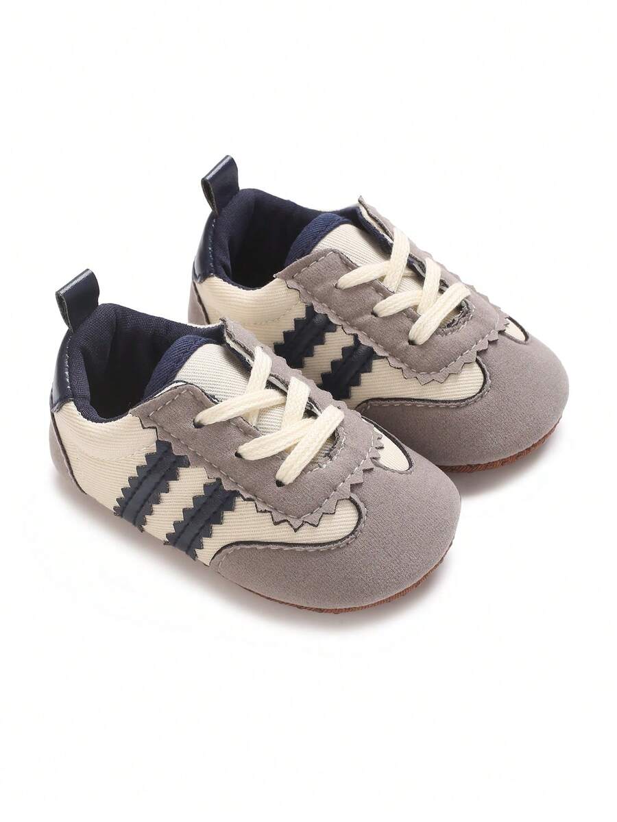 Infant Boys' Casual Walking Shoes, Soft Sole Comfortable First Step Shoes, 0-1 Years Old, Spring/Autumn - Grey - View 1
