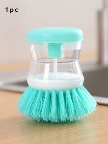 Hydraulic Pot Brush, Dishwashing Brush, Kitchen Pot Brush, Pressure Activated Liquid Dispenser, Multi-Functional Household Cleaning Brush - Multicolor - View 7