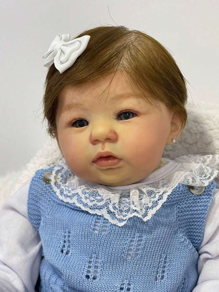 Reborn Baby Girl Hyper Realistic Taking A Bath - trắng - Xem 1