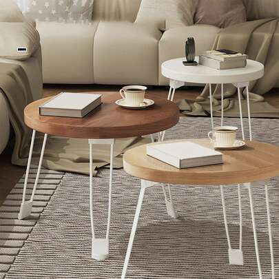 Foldable Small Table Movable Small Round Table Foldable Small Coffee Table Small Dining Table Suitable For Use Beside To The Sofa