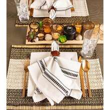 DII 100% algodón, Lavable a máquina, Cena y día Festivo Mantel/servilleta/Camino de Mesa, Harvest Wheat, Napkin, 1, 6(Negro) - Multicolor - Ver 9