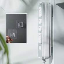 1pc - Practical Hanging Hook - Casual Style, Easy To Install, Multi-Purpose Plastic Bracket, Suitable For Router, Socket, Photo Frame, Remote Control - Waterproof, Applicable For Kitchen, Bedroom, Bathroom, Office, 9 Sets In Total - Clear - View 2