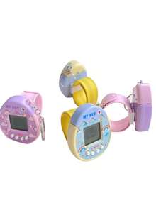 电子宠物游戏、虚拟宠物玩具套装、数字怀旧电子宠物钥匙扣、可爱的手持玩具、适合青少年和成人的完美礼物玩具套装， - 彩色 - 查看 4