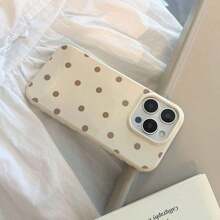 Polka Dot Printed Fashion TPU Anti-Drop Phone Protective Case, Fits For [Phone Model] Waterproof Shockproof Scratch Resistant - Style 8 (1 Piece) - View 5