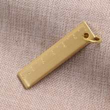 Regla de cobre gruesa, regla triangular de latón para dibujo y diseño - Dorado - Ver 4