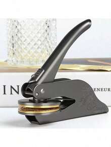 1个定制压花制作器/首字母压花制作器/图书馆主题压花制作器/来自图书馆/送给爱猫人士的礼物/送给爱书人士的礼物/婚礼压花制作器 - 黑色 - 黑色 - 查看 9