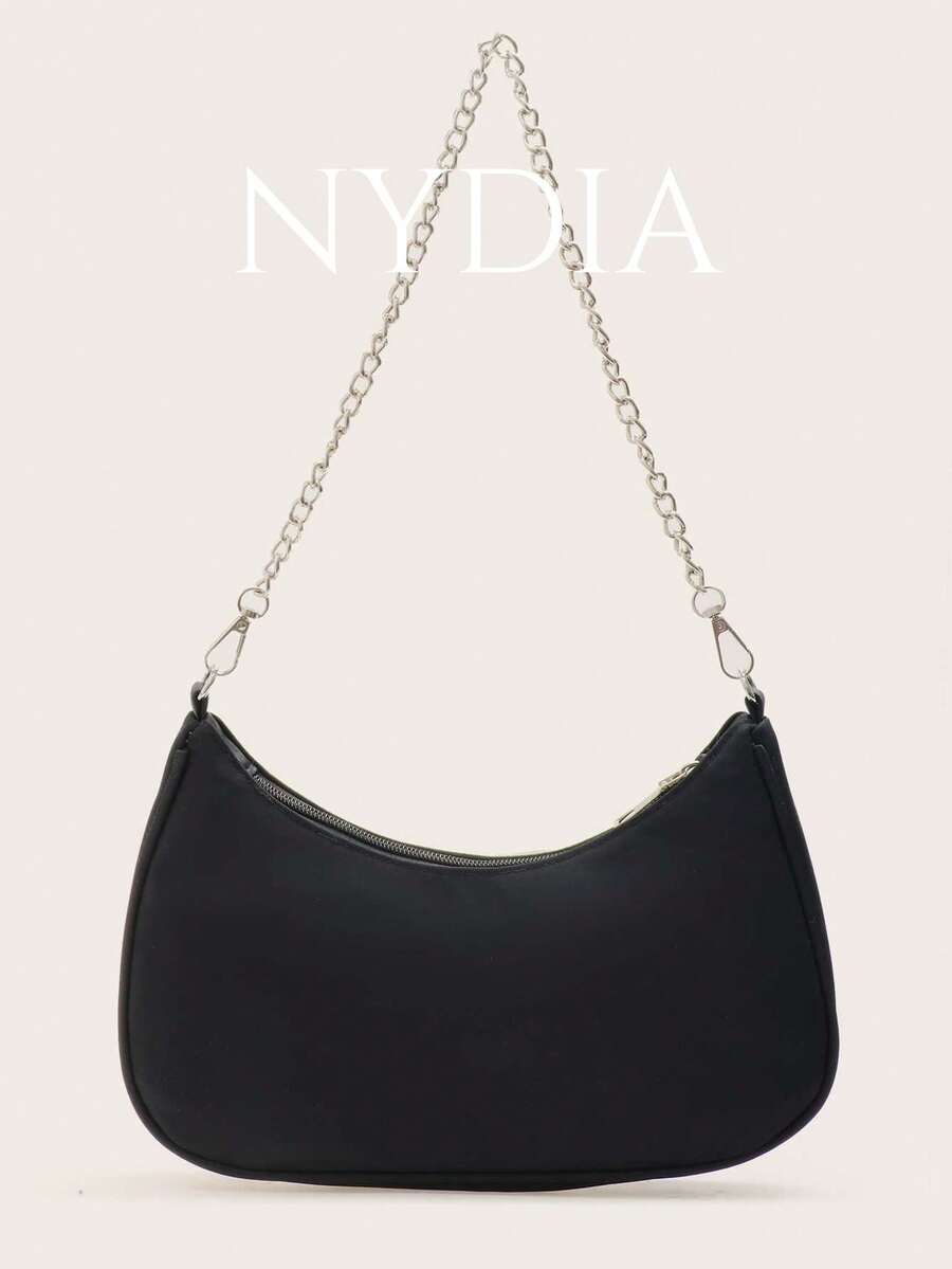 Minimalist Chain Bag - Black - View 1