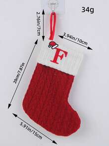 1pc Knit Monogram Stockings, Stockings Small Xmas English Letters Hanging Stockings Socks Double Sided Fireplace Hanging Stockings For Party Decoration New Year Party Gift Favors Supplies,Personalized Initial Stocking, Family Holiday Xmas Party Decor Birthday,Christmas Decor - Multicolor - View 36