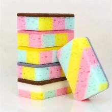 20片装不锈钢百洁布，锅具清洁去污海绵，锅具清洁海绵刷，除锈海绵，洗碗海绵块，纳米金刚石研磨防污海绵，清洁布，强力去油，清洁用品，清洁工具，返校必备 - 强力去油，高效洗碗和家居清洁 - 厨房必备 - 彩色 - 查看 4