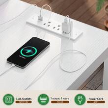 EnHomee 40" L-Shaped Computer Desk With Monitor Stand & 3 Drawers Gaming Desk With Power Outlet And LED Lights For Gaming, Home Office, Study Room - Xem 2