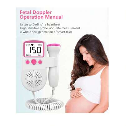 1pc Handheld Fetal Doppler Ultrasound Monitor, Portable Pregnancy Fetal Heart Rate Monitor, Home Fetal Heart Monitor