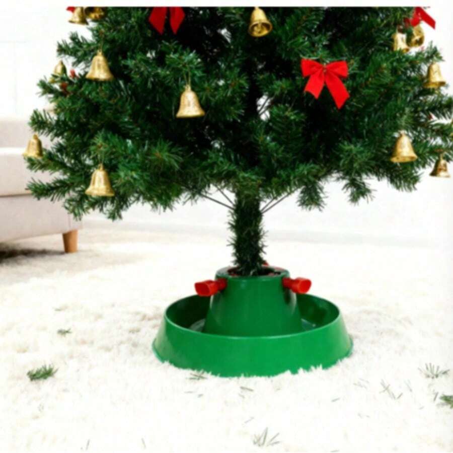 Universal Plastic Durable Decorative Base Stand For Artificial Christmas Tree - Green - View 1
