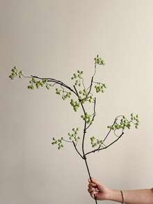 1pc Artificial Greenery Branch Stems 42inch Faux Berry Twig Plants Big Fake Greenery Spray Long Stem Berry Branches Artificial Plant For Vase Filler Office Wedding Floral Table Centerpiece Spring Home Decoration - Multicolor - View 10