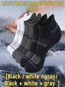 100/60/50/40/30/20/15/10/5/3/1 Pairs Men's Striped Ankle Leg Warmers, Comfortable Casual Leg Warmers For Home, Outdoor, Sports, Suitable For Men And Women, Soft Winter Leg Warmers Gift Set For Dad, Suitable For Cold Weather, All Season Wear - A - View 37