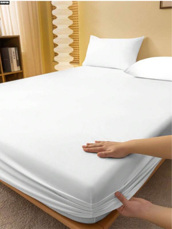 Ultra-Soft Brushed Fitted Sheet In Solid Color - Deep Pocket, Machine Washable, Perfect For Bedroom & Guest Room