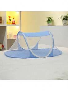 Red plegable portátil para cuna de bebé recién nacido, mosquitera para cama de bebé, tipo barco, cortina con cremallera, tienda de juegos infantil, cama para dormir Varios patrones, enviados al azar. - Multicolor - Ver 6