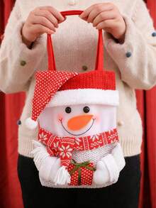 1/3 Túi đựng quà theo chủ đề Giáng sinh với thiết kế hoạt hình lễ hội - Ông già Noel, Người tuyết, Tuần lộc - Túi đựng kẹo và táo lễ hội có nắp đậy để trang trí tiệc ngày lễ, Túi đựng quà Giáng sinh hoàn hảo - Nhiều màu - Xem 13