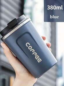 1个/380/510毫升咖啡杯，保温杯，便携式拿铁咖啡杯，旅行水瓶，不锈钢双层真空保温杯，冰茶杯，平底保温杯，带防滑外壳的真空保温瓶，男女通用旅行便携欧式高端优雅拿铁杯，高端便携杯 - 适用于牛奶、咖啡、茶、果汁 - 彩色 - 查看 19