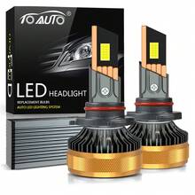 TOAUTO 2个装 150W 白色灯泡投影大灯 超亮 LED Canbus 12V 24V HB3 HB4 9012 H1 H4 H7 H11 汽车灯 - 白色 - 查看 13