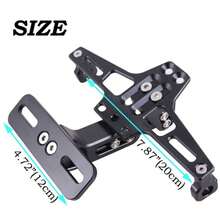 Porta Placa Universal Para Moto Ajustable Con Luz Negro - Unitalla - Ver 4