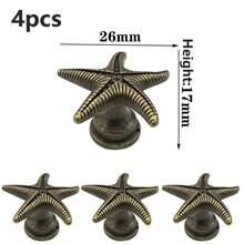 4 buc mânere de mobilier solide în formă de fluture retro pentru uși și mânere pentru dulap, bucătărie, sertar, mâner, decor pentru casă, stea de mare, formă de lotus, mâner pentru dulapuri, noptiere, biblioteci, dulapuri, comodă, mobilier, mâner pentru bucătărie, dormitor - Bronz - Vizualizare 16