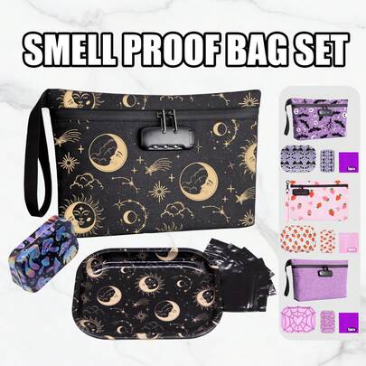 Bộ túi chống mùi, món quà lý tưởng cho ngày Valentine. Bao gồm túi chống mùi cao cấp lót sợi carbon, khay cuốn bằng kim loại có họa tiết trang trí, hộp đựng và túi xách tiện dụng, phù hợp cho các hoạt động tại nhà và khi đi du lịch. Món quà tuyệt vời nhất dành cho bạn gái/bạn trai.