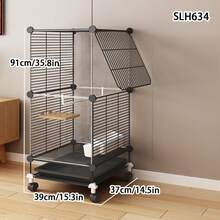 Large Bird Cage With Tray, Parrot Villa, Suitable For Cockatiel, Lovebird, Parakeet, Canary, Finch Breeding, Home Use