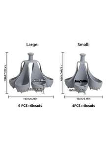 4/6孔耐高温硅胶煮蛋器，多孔硅胶煮蛋器，柔软耐高温硅胶蒸笼，家用厨房用具，鸡蛋托盘，家庭食品，家庭早餐多人早餐蒸蛋器 - 彩色 - 查看 11