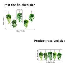 Green Plant Wall Stickers - Realistic Leaves Hanging Basket Plant Stickers -3D Potted Green Plant Shelf Wall Decals - Peel & Stick Decorative Wall Sticker For Living Room Kitchen Home Decor - Multicolor - View 14