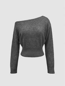 Sexy Off-Shoulder Off Shoulder Knit Sweater, Comfortable & Elegant, Suitable For Dating, Casual Gatherings, And Travel In Autumn/Winter