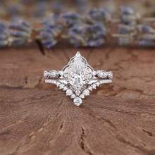 2pcs Women's Engagement Ring Set, Elegant Alloy Cubic Zirconia Decorated Rings, Suitable For Daily Wear, Engagement, Wedding, Anniversary, Party, Valentine's Day, Birthday Gift