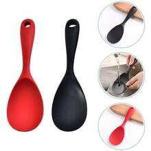 1pc Simple Rice Spoon, Easy To Clean Kitchen Utensil, Suitable For Serving Rice, Soup, Stir-Fry, Curry - Fit For Home Cooking, Restaurant, Dining Table Use, Catering Equipment, Ergonomic Design