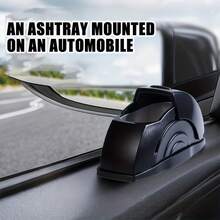 Stylish Car Ash Tray - Convenient For Storing Ash, Open Cover Design Prevents Scattering, Must-Have Car Accessory, Perfect Gift For Fashion-Forward Drivers - Black - View 4
