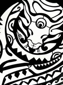 1pc Personalized Arm And Half Arm Tattoo Template, Suitable For Adult Men And Women, Half Arm Sleeve Tattoo Mo Version, Realistic Body Art Stickers, Body Painting Template - Black - View 8