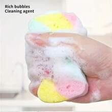 20片装双面魔术清洁海绵 - 超强吸水，耐刮擦，适用于厨房和浴室，多用途家用，颜色随机，设计紧凑，材质耐用，优质泡沫，百洁布，适合忙碌的家庭使用 - 彩色 - 查看 6