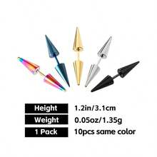 ChristmasGoth Hair Accessories For Women 10 Pcs Metal Punk Spikes Y2K Grunge Clips Emo Alt Gothic Jewelry For Braids Silver Christmas - Bạc - Xem 3