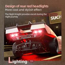 1辆1/16比例遥控赛车，最高时速35公里/小时，2.4GHz四驱漂移越野玩具车，带前灯，成人爱好级