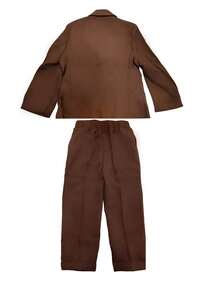 Setelan Jas Pria Tampan untuk Anak Laki-Laki, Blazer Kancing Ganda + Celana + Dasi, 3 Potong, Pakaian Formal untuk Pernikahan, Pertunjukan, dan Pesta Anak Laki-Laki - Coklat - View 10