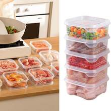 2/5/10/20pcs/Set Refrigerator Frozen Meat Compartment Box, Frozen Storage Box, Household Freshness Preservation Box, Refrigerator Storage And Portioning Box,Transparent Stackable Meal Preparation Containers - Clear - View 3