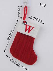1pc Knit Monogram Stockings, Stockings Small Xmas English Letters Hanging Stockings Socks Double Sided Fireplace Hanging Stockings For Party Decoration New Year Party Gift Favors Supplies,Personalized Initial Stocking, Family Holiday Xmas Party Decor Birthday,Christmas Decor - Multicolor - View 26