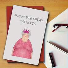 Humorous Old Lady Birthday Blessing Greeting Card - 1pc Unique Funny Congratulation Card - Best Gift For Girlfriend, Wife, Spouse On A Special Day - 紅色 - 查看 4