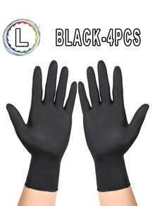 Guantes desechables de nitrilo sin polvo, talla: S, M, L, XL, guantes de limpieza doméstica duraderos, adecuados para cocina, baño, limpieza, manipulación de alimentos, tatuaje, belleza, tinte para el cabello, mascotas, salones, suministros de limpieza, electrodomésticos pequeños (negro, blanco, rosa claro) (sin caja de embalaje) - Multicolor - Ver 30